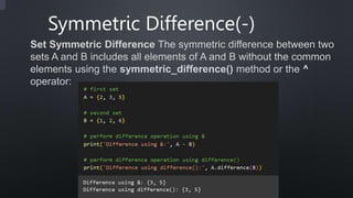 Set operations in python (Dutch national flag and count &say problem).pptx