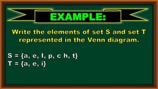 Set operations using Venn diagrams | PPTX