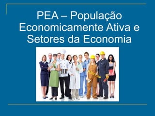 PEA – População
Economicamente Ativa e
Setores da Economia
 