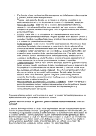 La salud en todas las políticas | PDF