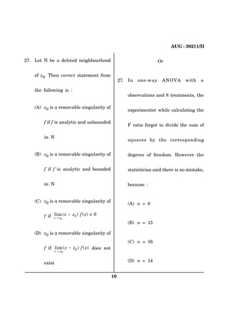 #7) ++


 .GV 0 DG C FGNGVGF PGKIJDQWTJQQF                               1T


    QH  6JGP EQTTGEV UVCVGOGPV HTQO
                                                 +P   QPG YC[     #018#      YKVJ    P

    VJG HQNNQYKPI KU 
                                                    QDUGTXCVKQPU CPF  VTGCVOGPVUГ VJG

    #    KU C TGOQXCDNG UKPIWNCTKV[ QH
                                                    GZRGTKOGPVGT YJKNG ECNEWNCVKPI VJG

        H KH H KU CPCN[VKE CPF WPDQWPFGF
                                                    ( TCVKQ HQTIQV VQ FKXKFG VJG UWO QH

        KP 0
                                                    USWCTGU D[ VJG EQTTGURQPFKPI


    $    KU C TGOQXCDNG UKPIWNCTKV[ QH            FGITGGU QH HTGGFQO *QYGXGT VJG


        H KH H KU CPCN[VKE CPF DQWPFGF              UVCVKUVKEKCP UCKF VJGTG KU PQ OKUVCMGГ


        KP 0                                        DGECWUG 


    %    KU C TGOQXCDNG UKPIWNCTKV[ QH
                                                    #    P  

        H KH  o     H  z 
             NKO
                                                    $    P  

      KU C TGOQXCDNG UKPIWNCTKV[ QH
                                                    %    P  
        H KH NKO    H     FQGU PQV
                 o 



        GZKUV                                        P  


                                           
 