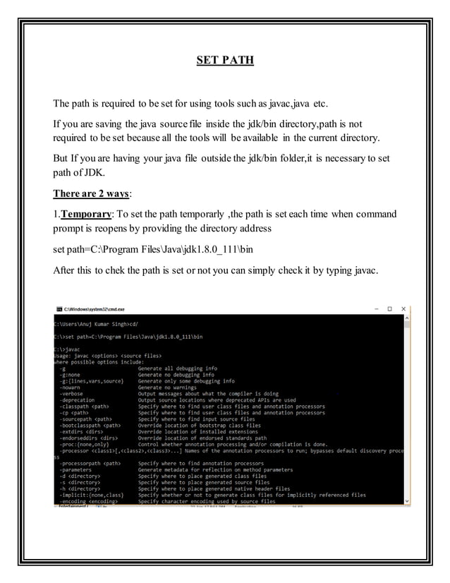 Set path pdf