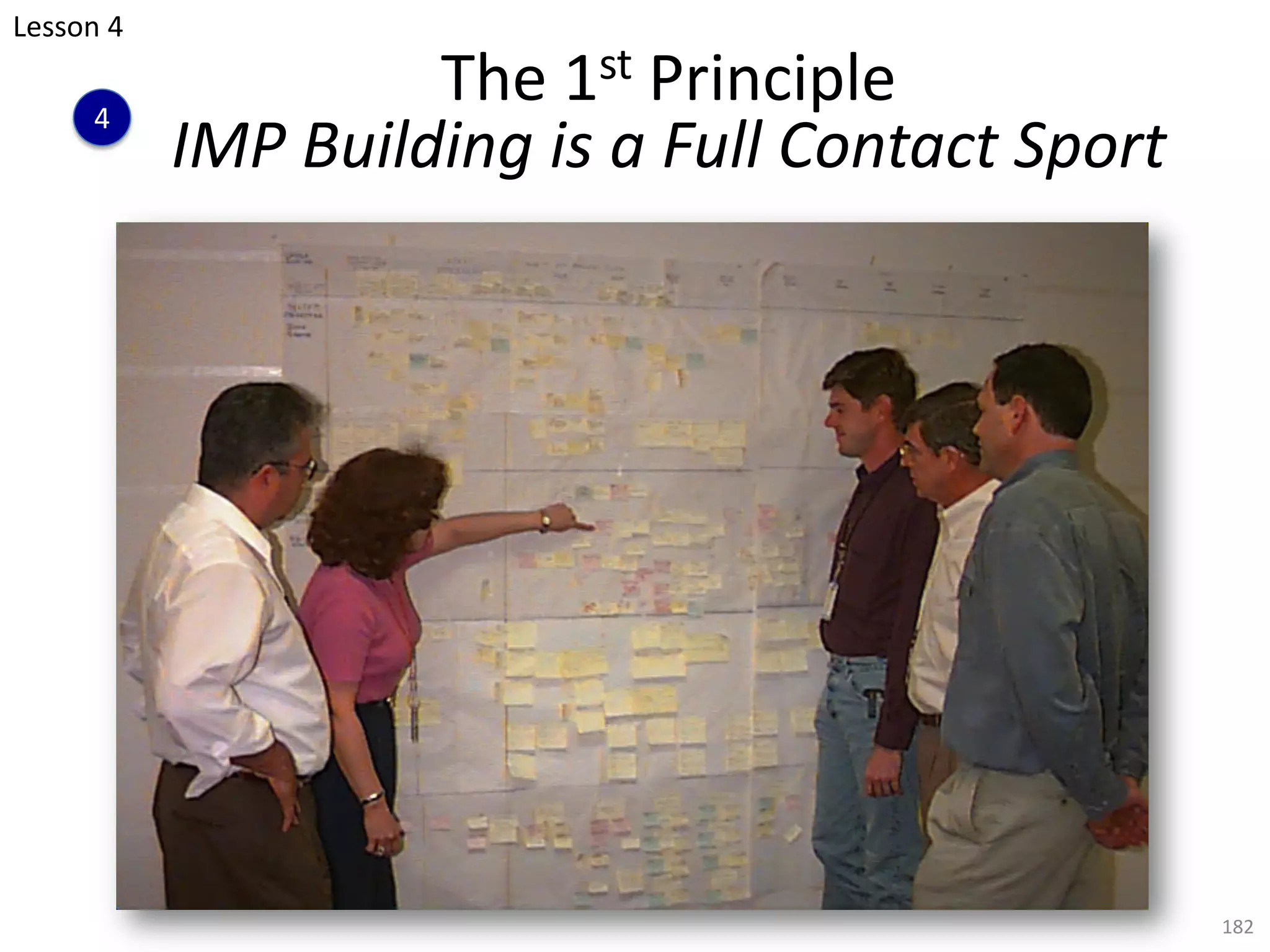 The 1st Principle
IMP Building is a Full Contact Sport
182
4
Lesson 4
 