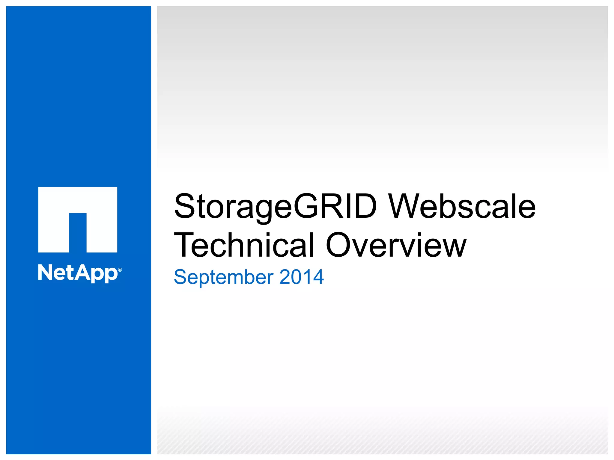 NetApp Se training storage grid webscale technical overview | PPTX