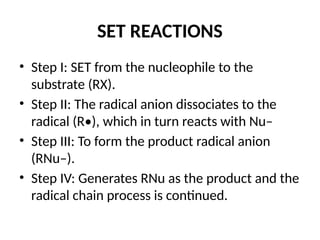 Set Reaction Single Electron Transfer reactions (SET).pptx