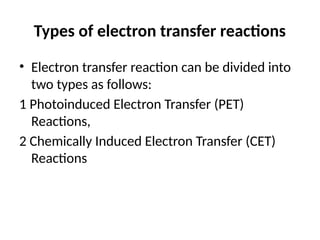 Single Electron Transfer reactions (SET).pptx