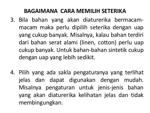 Cara Menggunakan Setrika Listrik Dalam Bahasa Inggris
