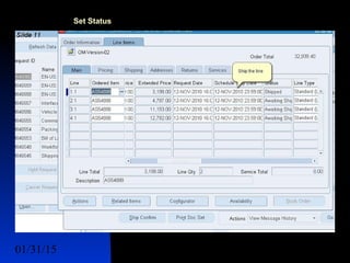 01/31/15 18
Set Status
 Lines Sets
 