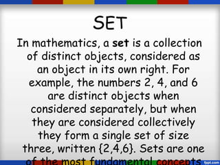 Set Mathematics Example