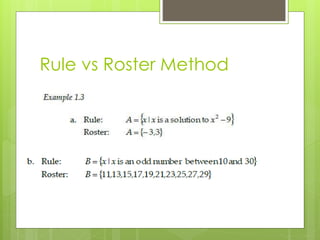 Rule vs Roster Method
 