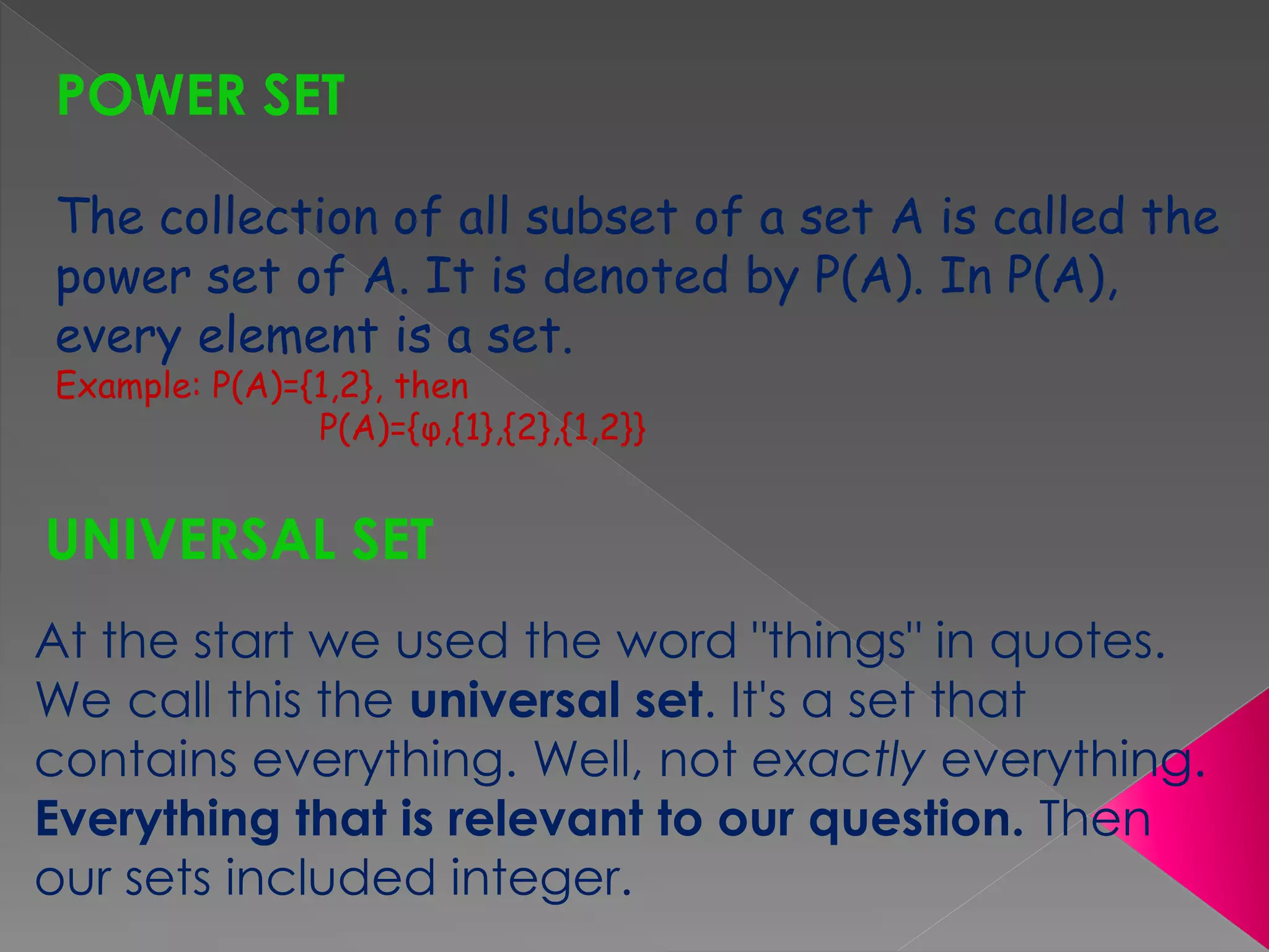 WHAT IS SETS CLASS 11 visual data 8