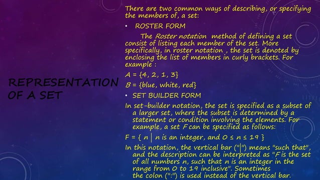 Sets (Mathematics class XI) | PPTX | Maps & Navigation