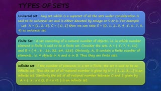 Sets (Mathematics class XI)