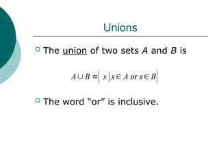 Sets and Formulas of solutions in basic math | PPT