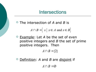 Sets and Formulas of solutions in basic math | PPT