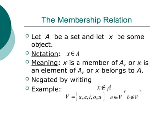 Sets and Formulas of solutions in basic math | PPT