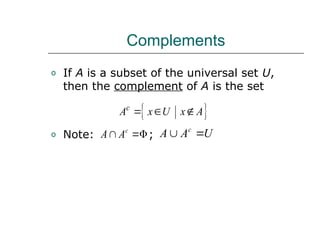 Sets lesson on set notation, operation etc..ppt