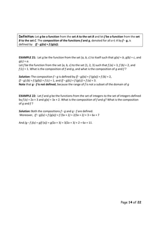 Sets functions-sequences-exercises | PDF