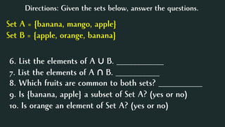 Comprehensive Guide to Sets, Subsets, Union, and Intersection in ...