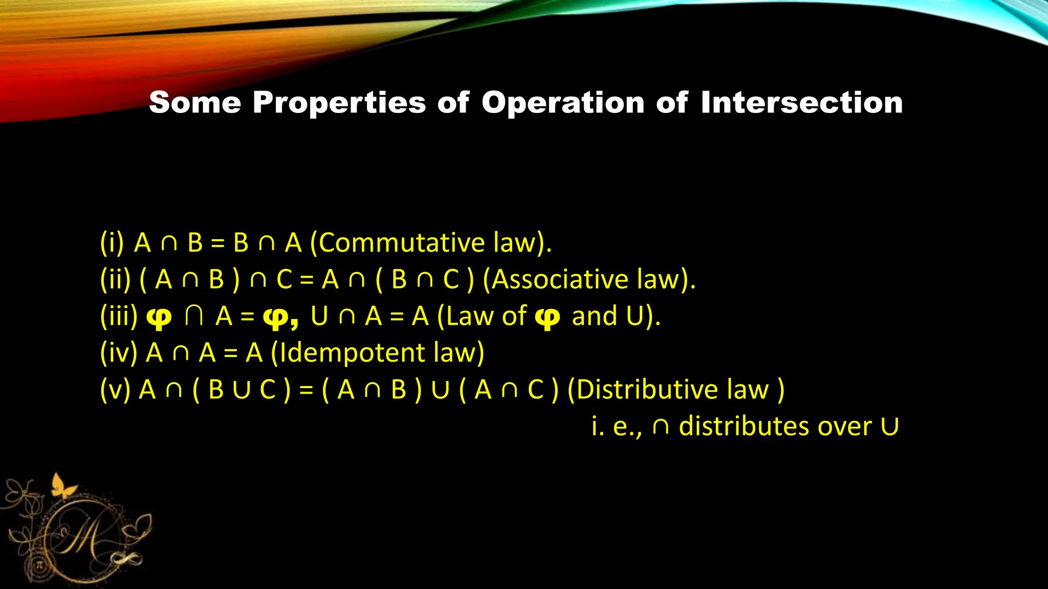 CBSE Mathematics Class 11 Sets Venn Diagram pptx Cbse mathematics class 11 sets venn diagram pptx