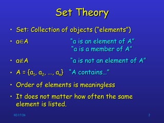 Introduction to sets in mathematics pptx | PPT