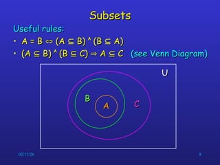 Introduction to sets in mathematics pptx | PPT