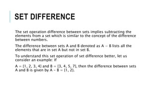 Sets and relations | PPTX