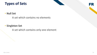 Sets and set operations