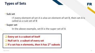 Sets and set operations