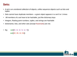 Sets in python | ODP