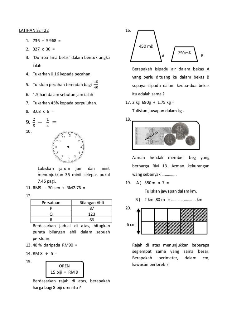 Set soalan kertas 2-upsr