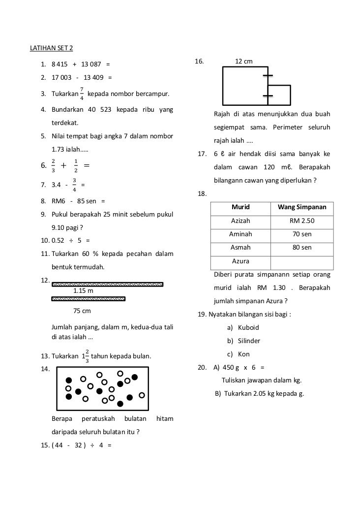 Set soalan kertas 2-upsr