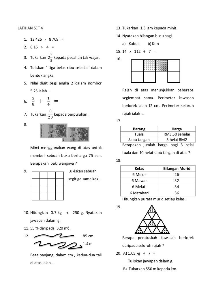 Set soalan kertas 2-upsr