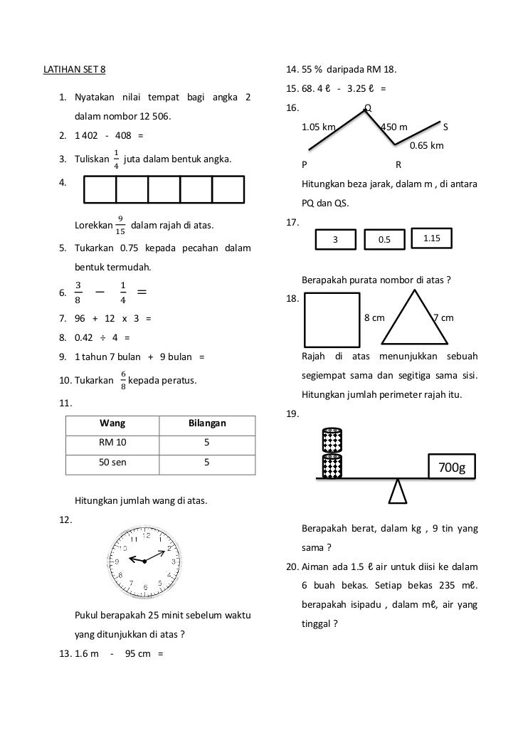 Set soalan kertas 2-upsr