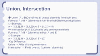 Comprehensive Guide to Sets: Operations, Types, and Visualizations in ...