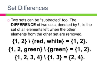 Sets Part II: Operations