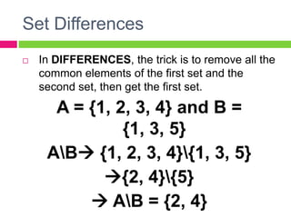 Sets Part II: Operations