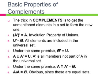 Sets Part II: Operations