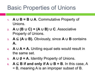 Sets Part II: Operations