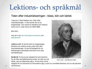 Lektions- och språkmål
 
