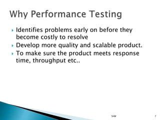 Performance and Load Testing | PPTX