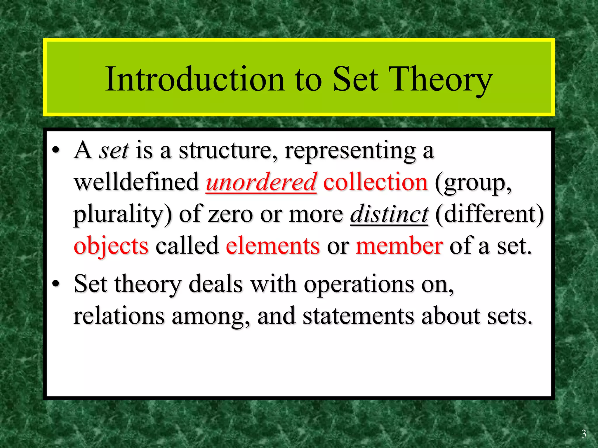 Set theory | PPT