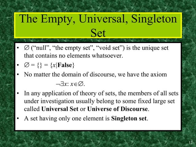 Set theory | PPT