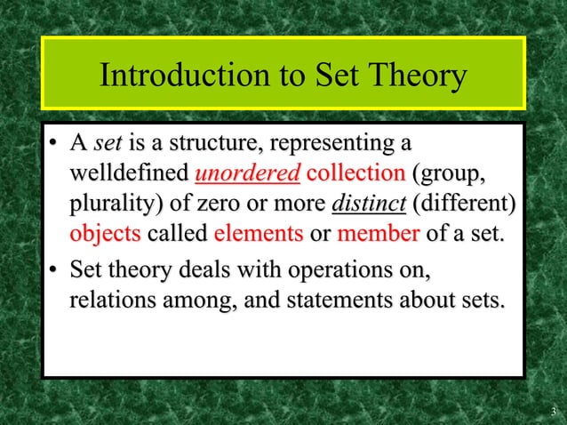 Set theory | PPT