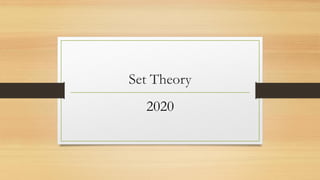 Set Theory
2020
 