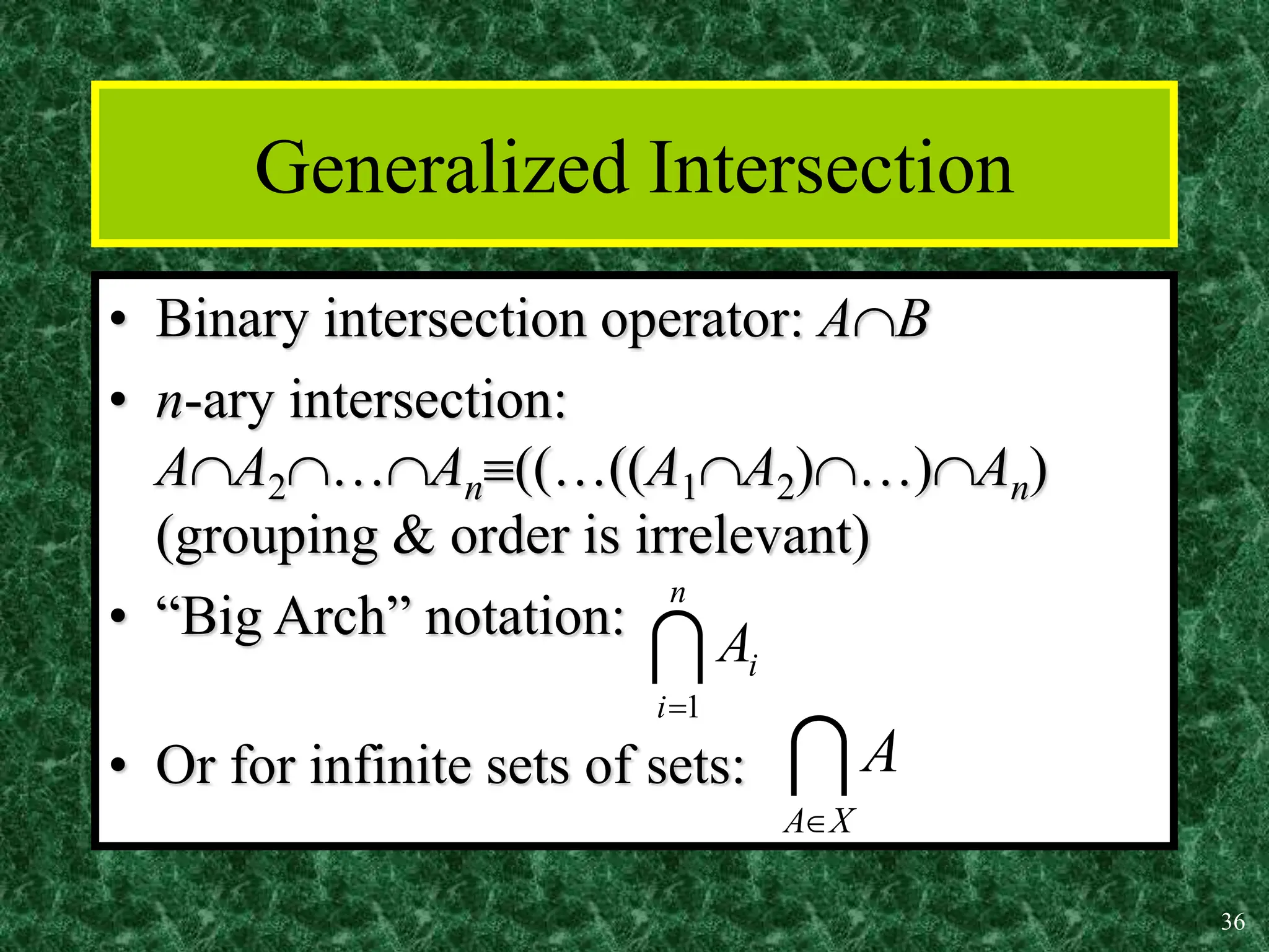 Introduction to set theory with application | PPT