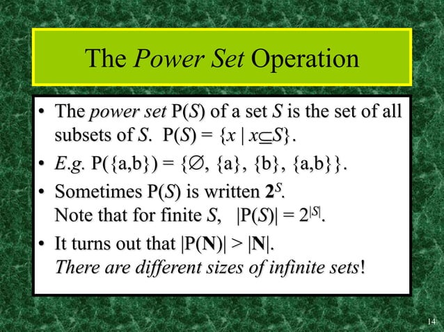 Introduction to set theory with application | PPT