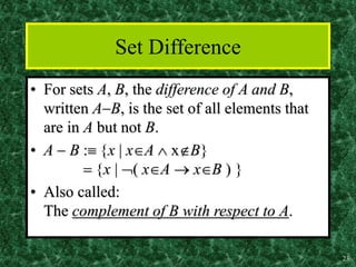 Introduction to set theory with application | PPT