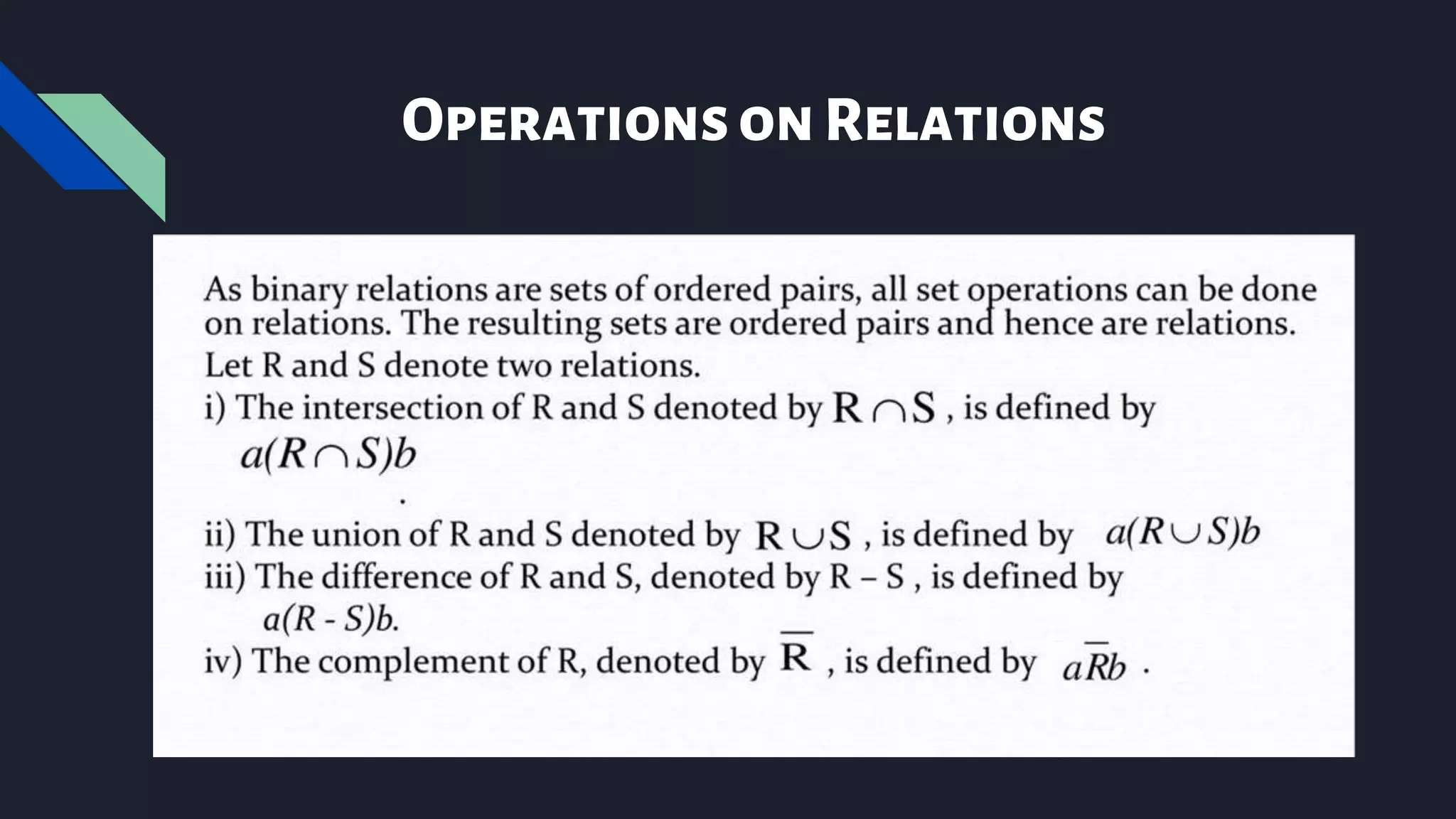 OperationsonRelations
 