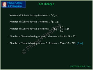 Set Theory QA 3 | PPT